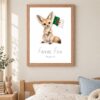 Algeria national animal framed print in a kids bedroom, oak frame Algeria national animal framed print in a kids bedroom, oak frame