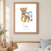 Argentina national animal framed print in a kids bedroom, oak frame