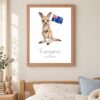 Australia national animal framed print in a kids bedroom, oak frame Australia national animal framed print in a kids bedroom, oak frame