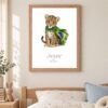 Brazil national animal framed print in a kids bedroom, oak frame