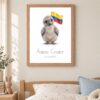 Colombia national animal framed print in a kids bedroom, oak frame Colombia national animal framed print in a kids bedroom, oak frame
