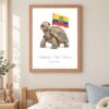 Ecuador national animal framed print in a kids bedroom, oak frame Ecuador national animal framed print in a kids bedroom, oak frame