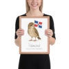 Palmchat Dominican Republic national animal framed print, red oak frame 11×14 Palmchat Dominican Republic national animal framed print, red oak frame 11×14