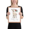 Arabian Oryx Jordan national animal framed print, red oak frame 11×14 Arabian Oryx Jordan national animal framed print, red oak frame 11×14