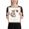 Ring-tailed Lemur Madagascar national animal framed print, red oak frame 11×14 Ring-tailed Lemur Madagascar national animal framed print, red oak frame 11×14