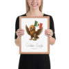 Golden Eagle Mexico national animal framed print, red oak frame 11×14 Golden Eagle Mexico national animal framed print, red oak frame 11×14
