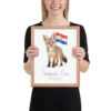 Pampas Fox Paraguay national animal framed print, red oak frame 11×14 Pampas Fox Paraguay national animal framed print, red oak frame 11×14