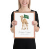Arabian Camel Saudi Arabia national animal framed print, red oak frame 11×14 Arabian Camel Saudi Arabia national animal framed print, red oak frame 11×14