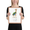 Giraffe Tanzania national animal framed print, red oak frame 11×14 Giraffe Tanzania national animal framed print, red oak frame 11×14