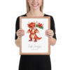 Red Dragon Wales national animal framed print, red oak frame 11×14 Red Dragon Wales national animal framed print, red oak frame 11×14
