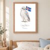 Iceland national animal framed print in a kids bedroom, oak frame Iceland national animal framed print in a kids bedroom, oak frame