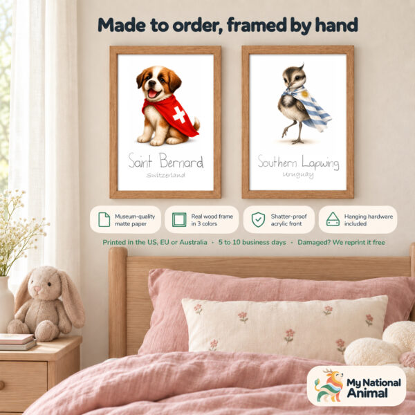 Made to order and framed by hand: museum-quality matte paper, real wood frame, acrylic front, hanging hardware included Made to order and framed by hand: museum-quality matte paper, real wood frame, acrylic front, hanging hardware included