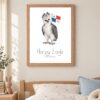 Panama national animal framed print in a kids bedroom, oak frame