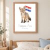 Paraguay national animal framed print in a kids bedroom, oak frame Paraguay national animal framed print in a kids bedroom, oak frame