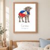 Philippines national animal framed print in a kids bedroom, oak frame Philippines national animal framed print in a kids bedroom, oak frame