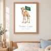 Saudi Arabia national animal framed print in a kids bedroom, oak frame Saudi Arabia national animal framed print in a kids bedroom, oak frame