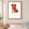 Switzerland national animal framed print in a kids bedroom, oak frame